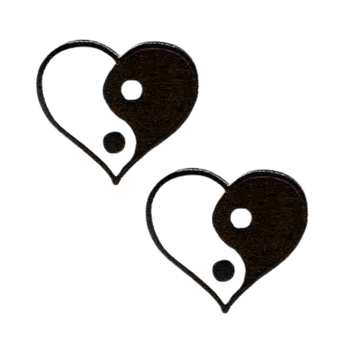 Yin Yang Heart (2-Pack) Iron On Patch