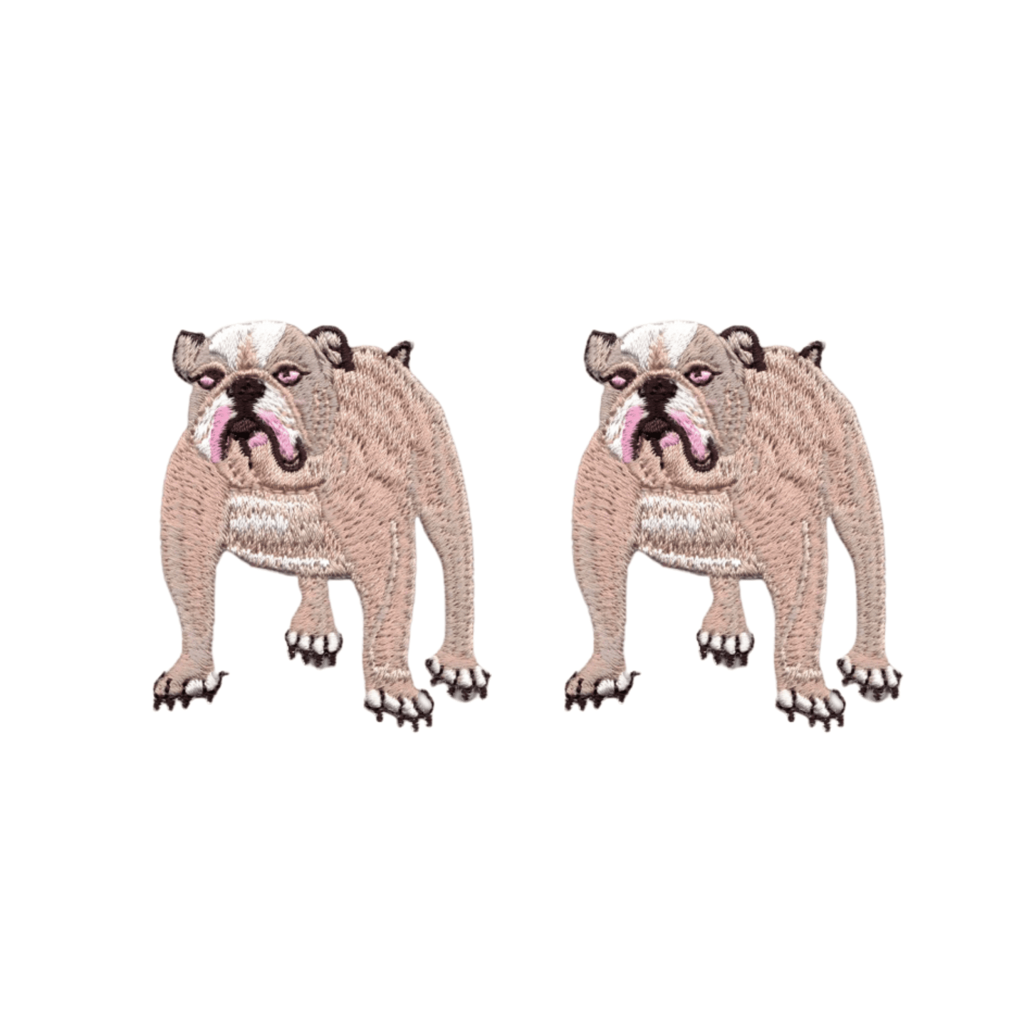 English Bulldog  Dog (2-Pack) Iron On Patch