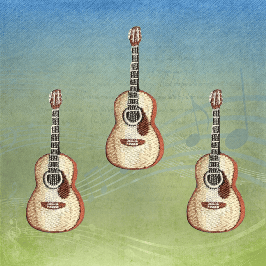 Acoustic Guitar Musical Instrument Iron On Patch