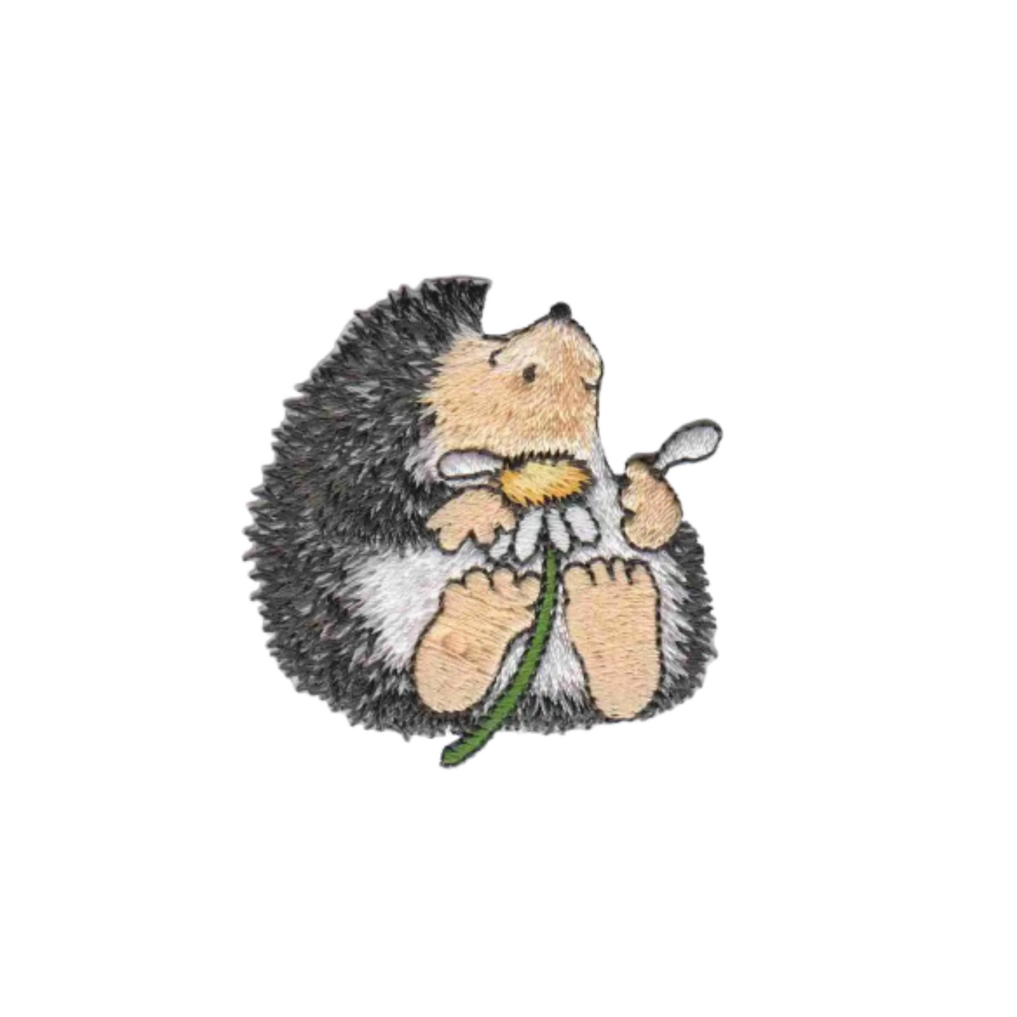 Cute Hedgehog with Daisy (3 Pack) Iron On Patch