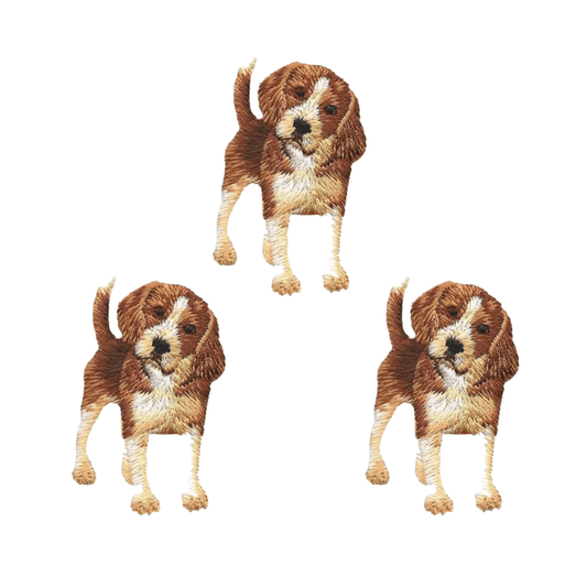 Adorable Beagle Dog (3-Pack) Iron On Patch