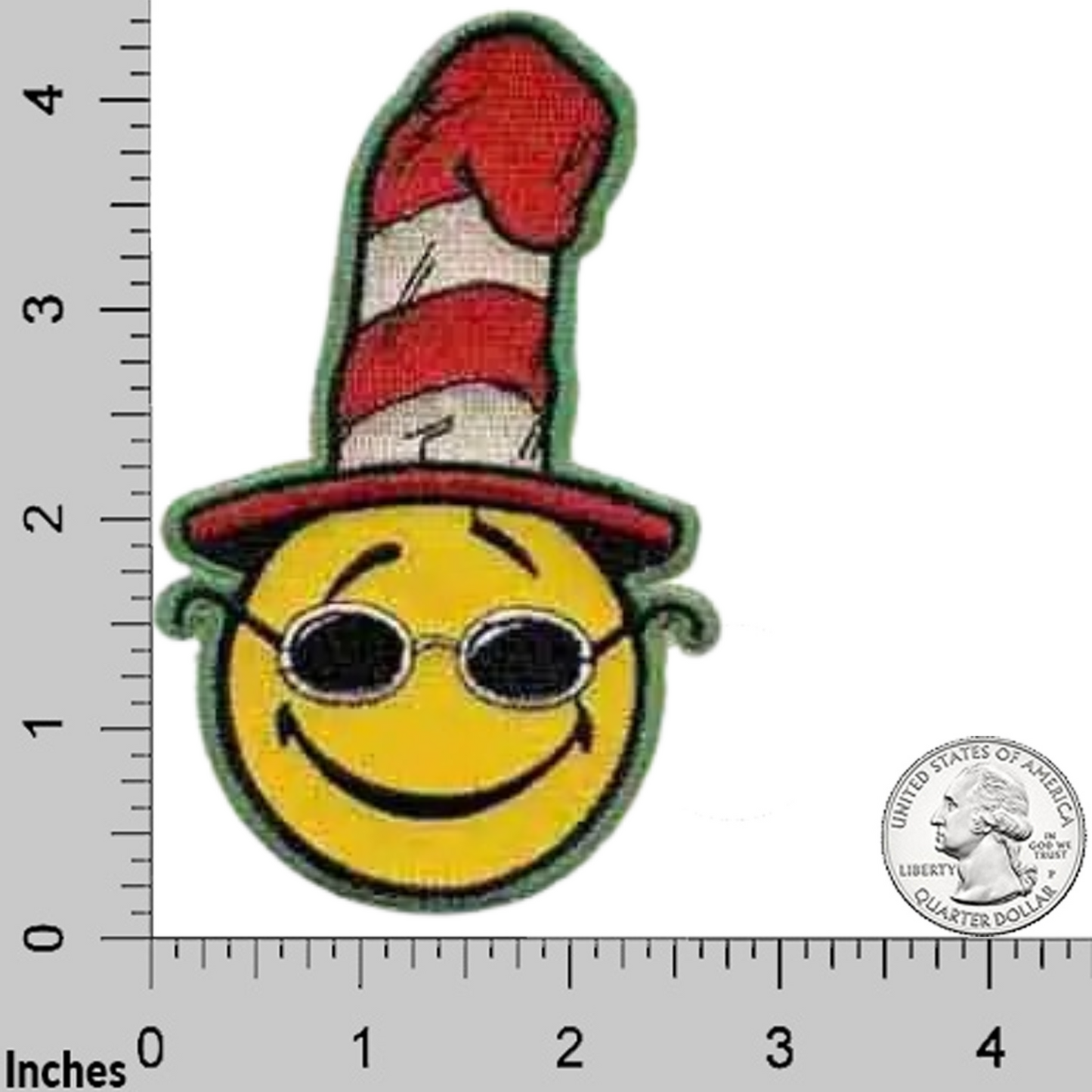 Happy Face Seuss (2-Pack) Iron on Patch