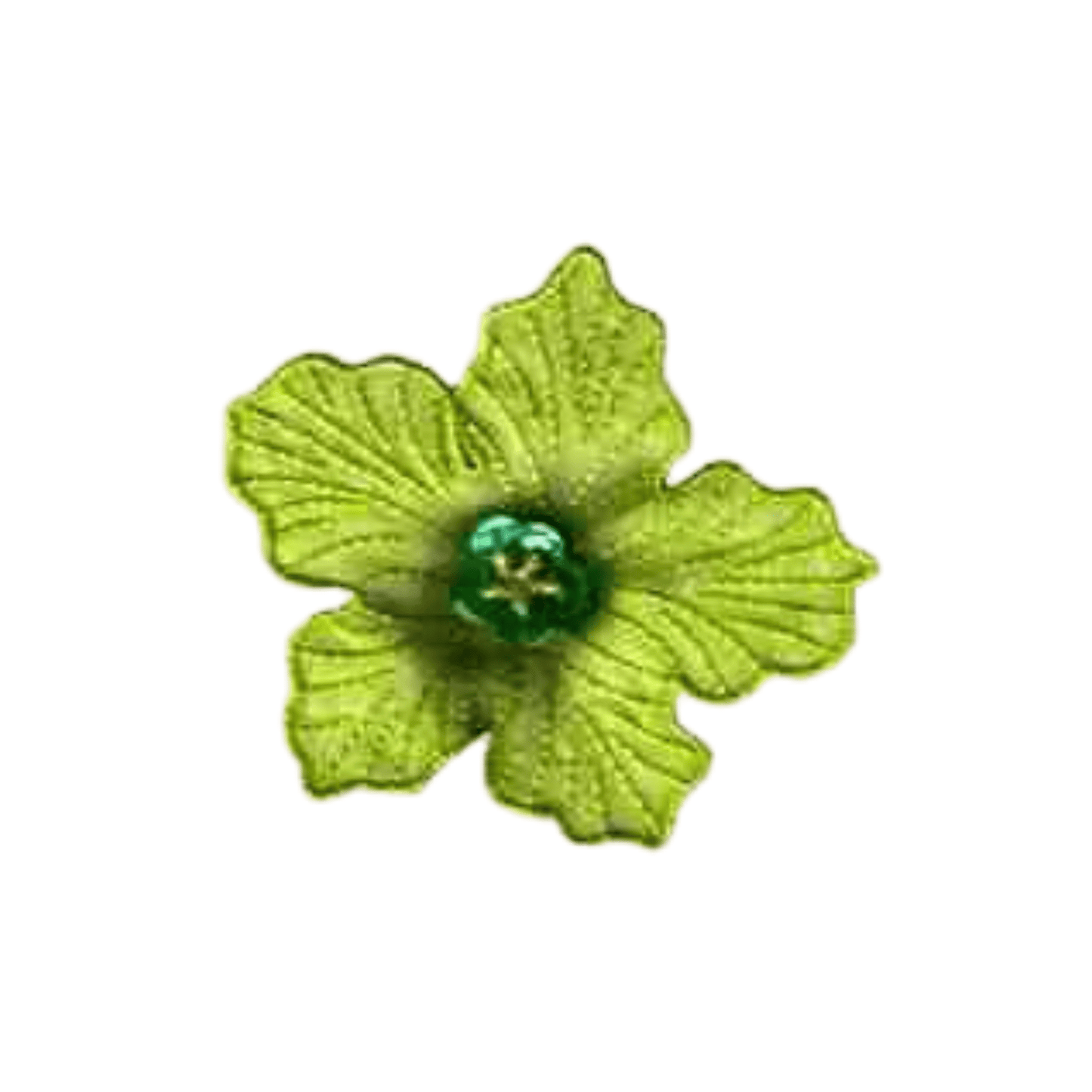 Green Chiffon Flower Iron On Floral Patch