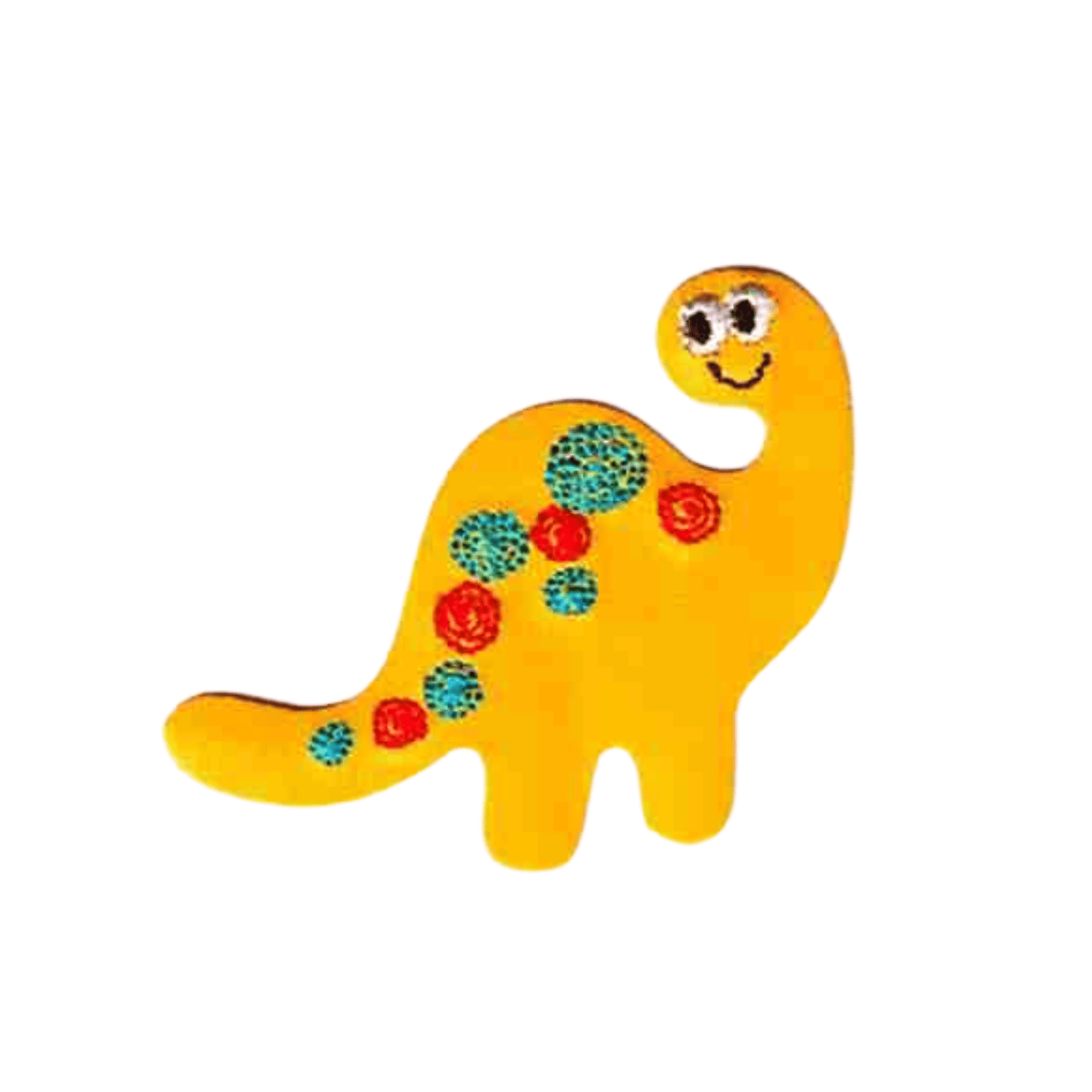 Cute Yellow Dinosaur (4- Pack) Iron On Children's Patch