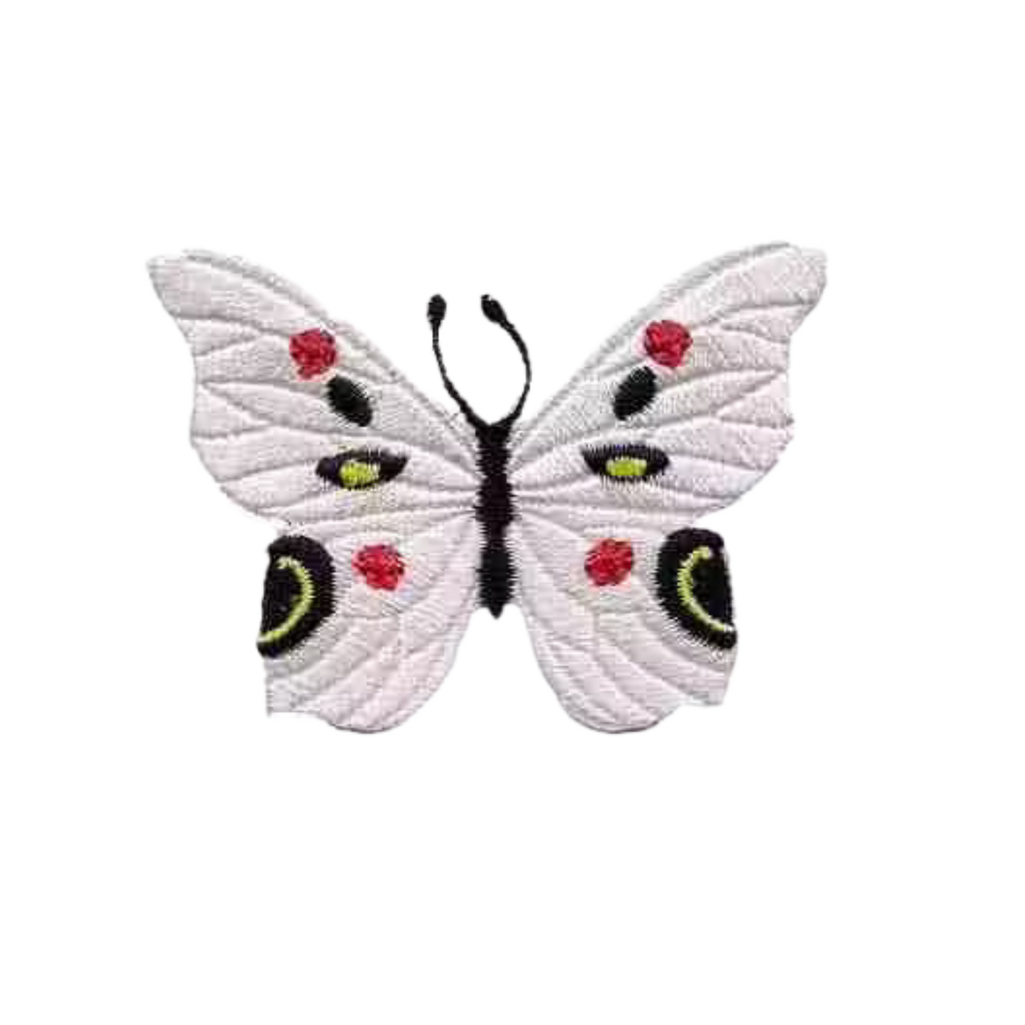 White and Red Butterfly (3 Pack) Iron on Patch