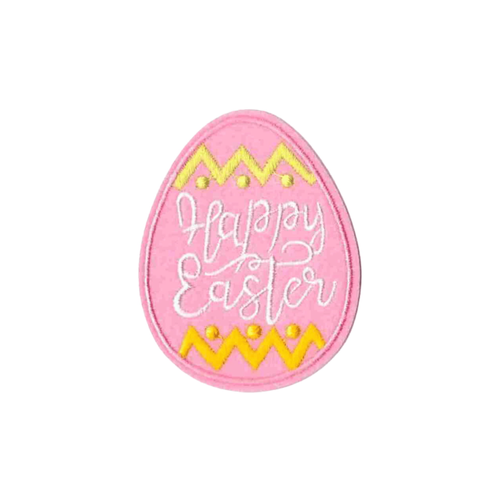 Happy Easter Easter Egg Patches (2-Pack) Easter Egg Embroidered Iron On Patch Appliques.