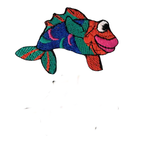 Bubba Lips Fish (3-Pack) Iron On Patch: Multiple Colors