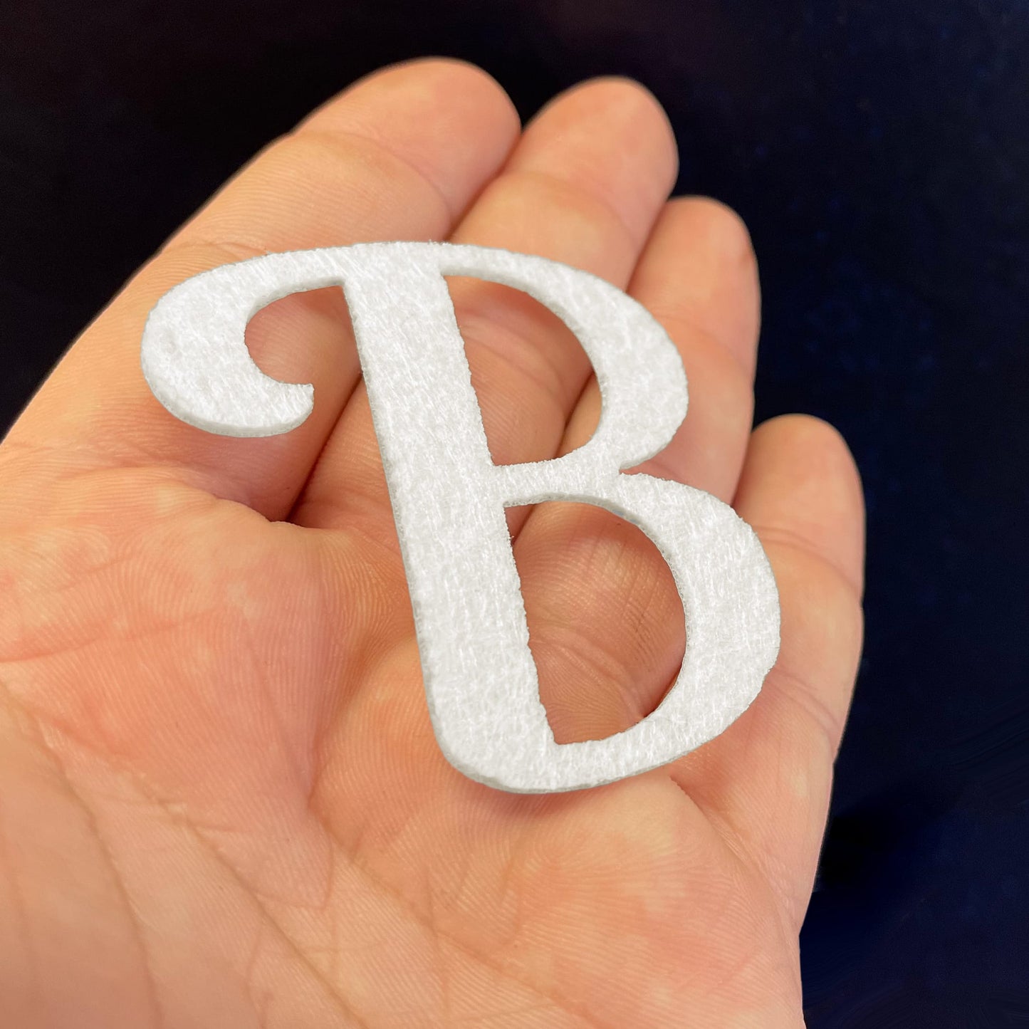 Felt Cursive Letter Patch 26 Piece Kit, Script Iron On Felt Appliques, Kit Includes All 26 Cursive Iron-On Letters with Glue Backing