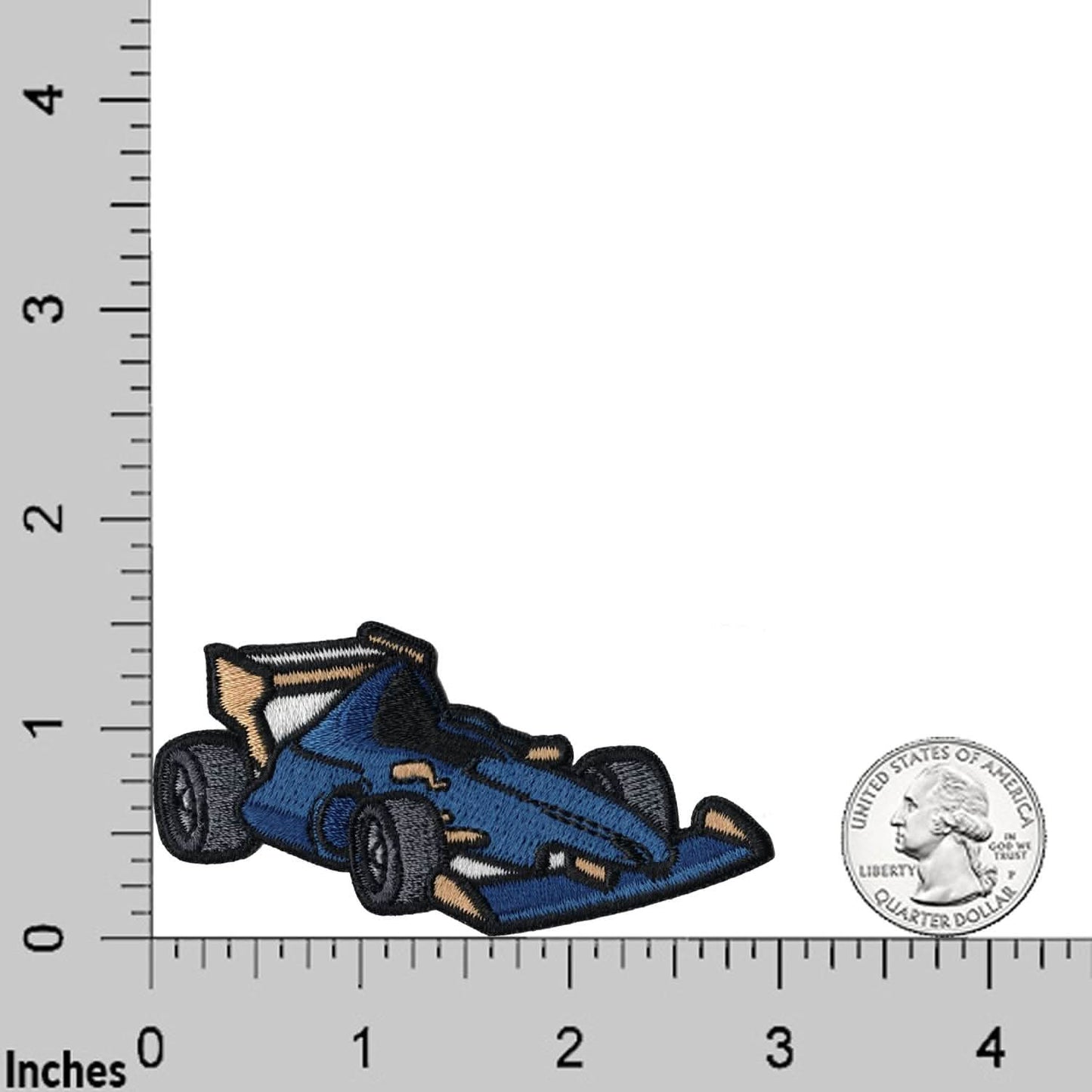 Formula One Race Car (2-Pack) Iron on Patches