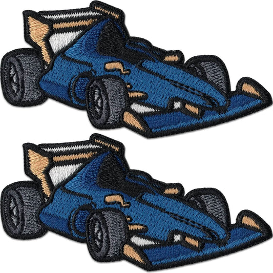 Formula One Race Car (2-Pack) Iron on Patches