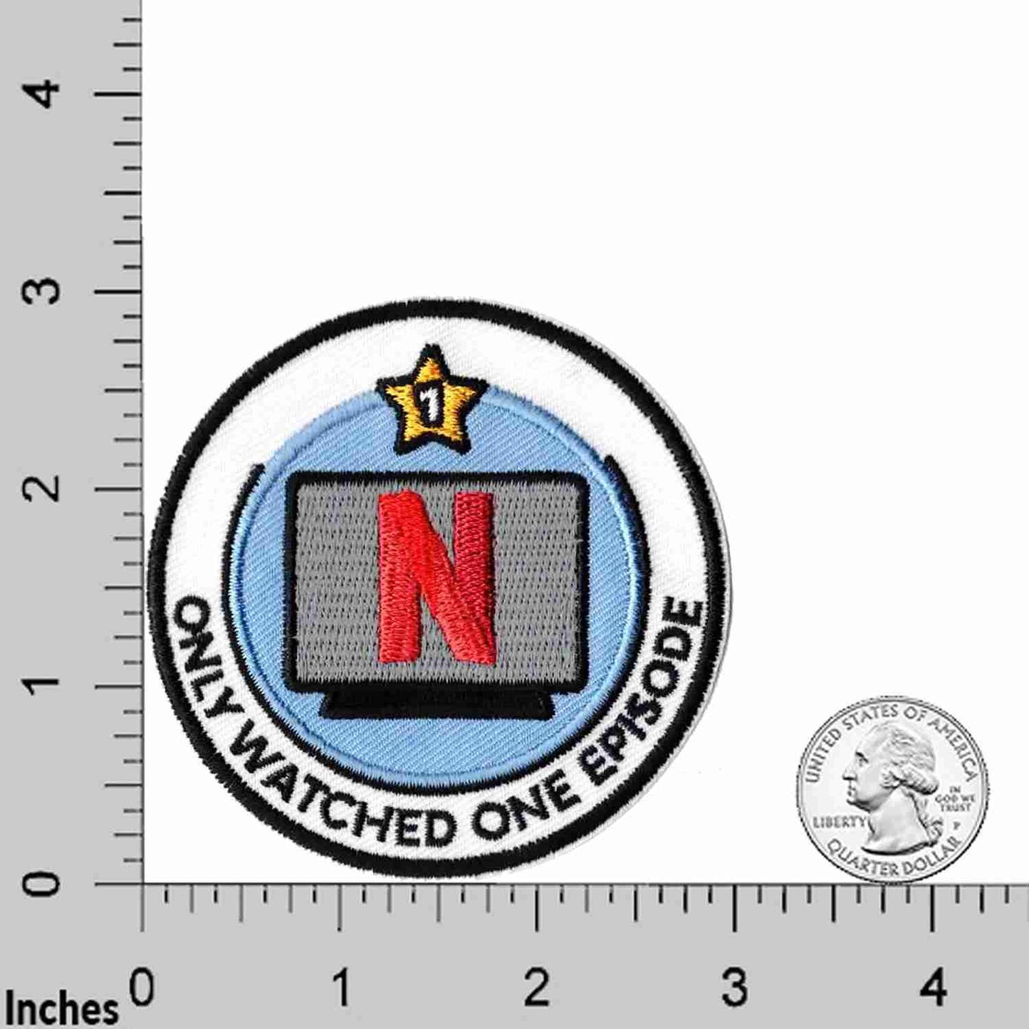 Netflix only watched one episode Merit Badge Patch Sets | Iron-On, Sew-On or Glue-On to Clothing, Uniforms, Hats, Backpacks, Jackets & More! 3 Patches Per Set.