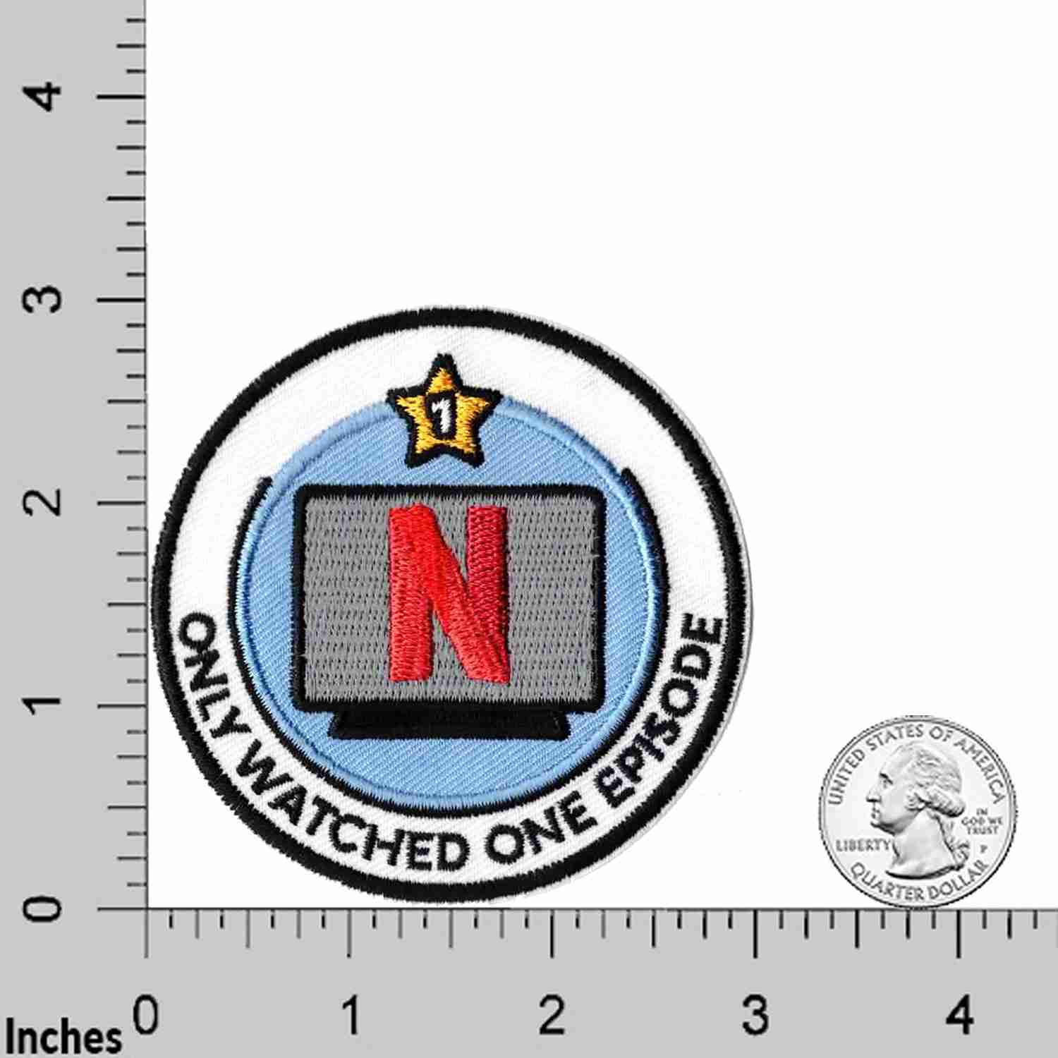 Netflix only watched one episode Merit Badge Patch Sets | Iron-On, Sew-On or Glue-On to Clothing, Uniforms, Hats, Backpacks, Jackets & More! 3 Patches Per Set.
