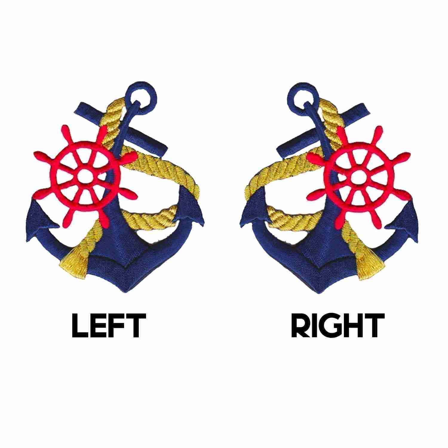 Two Navy Anchors with the words left and right.
