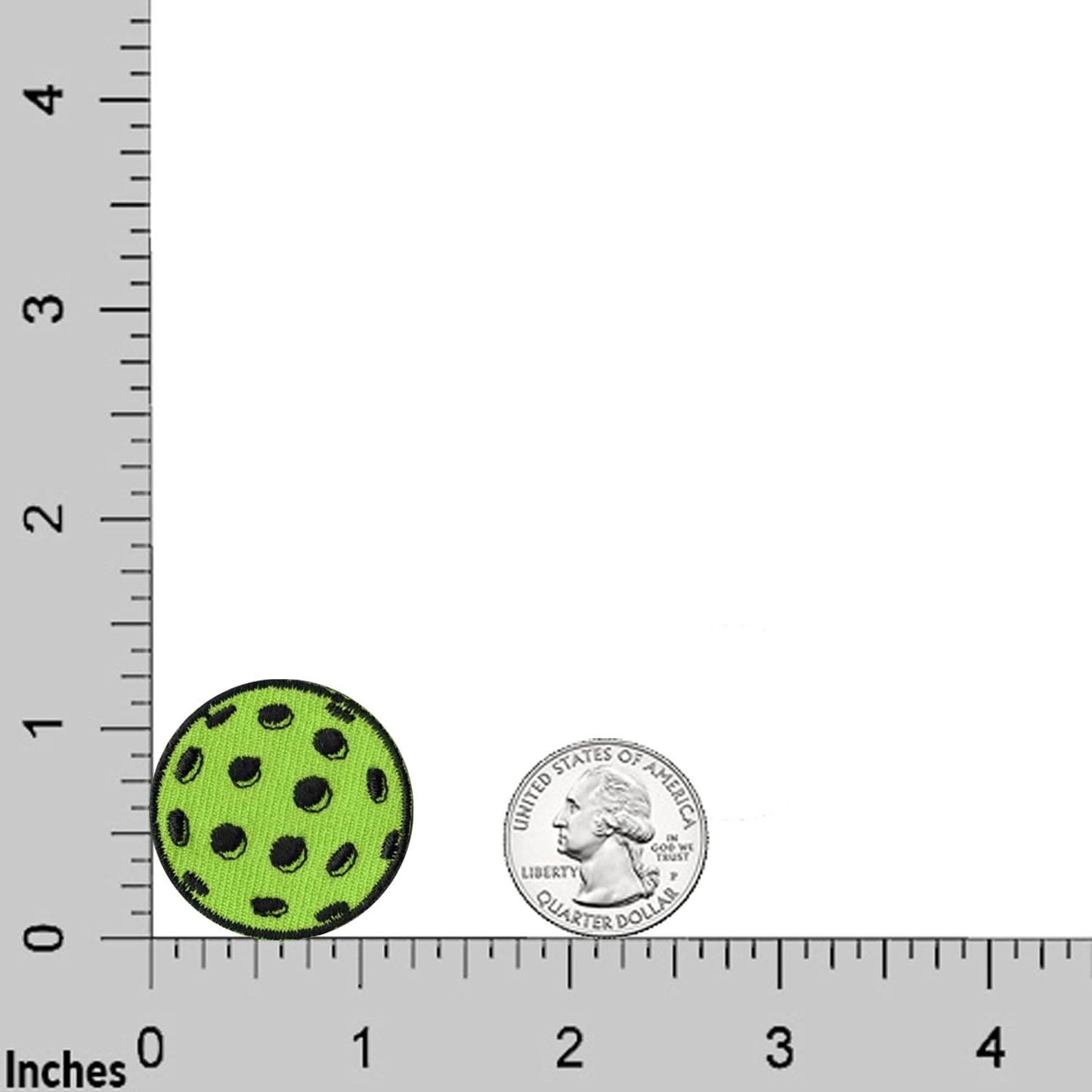 Pickleball Balls (5-Pack) Embroidered Iron on Patch