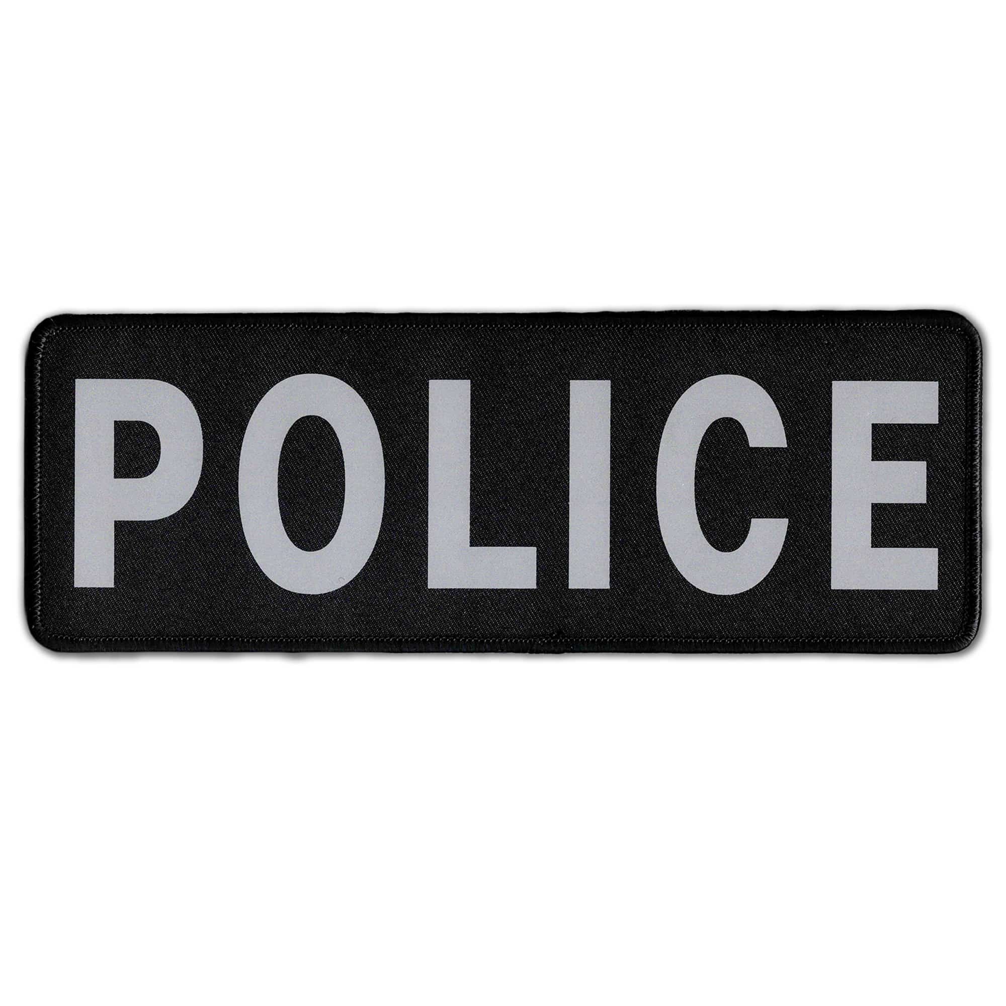 Police Patch - Ultra Reflective Hook and Loop Patch for Tactical