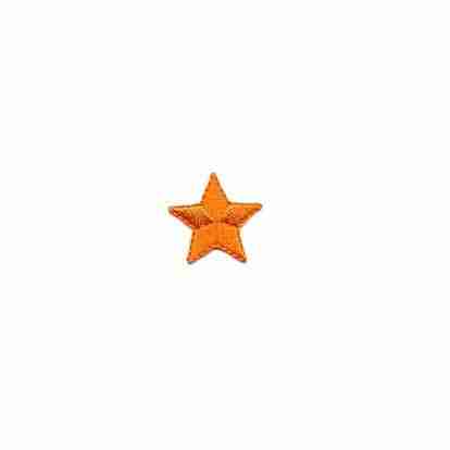 1-Inch ORANGE Stars Iron On Star Patch Appliques