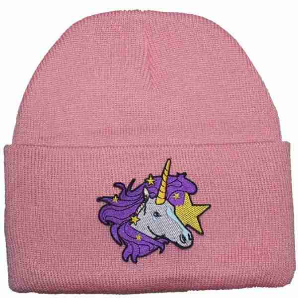 Spring Breakers Pink Unicorn Knit Beanie Cap