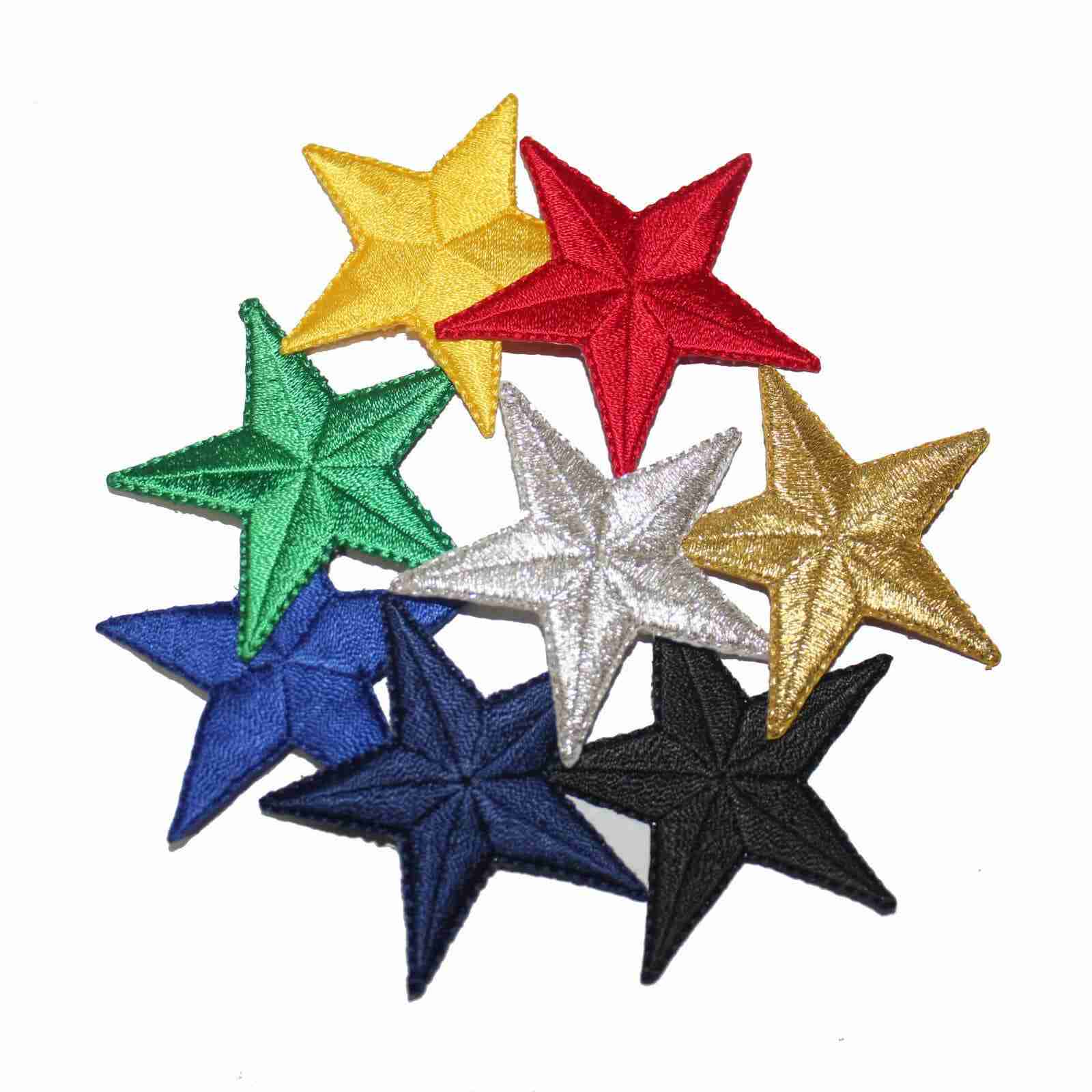 2 Inch Iron on Star Patches – 9 Colors!