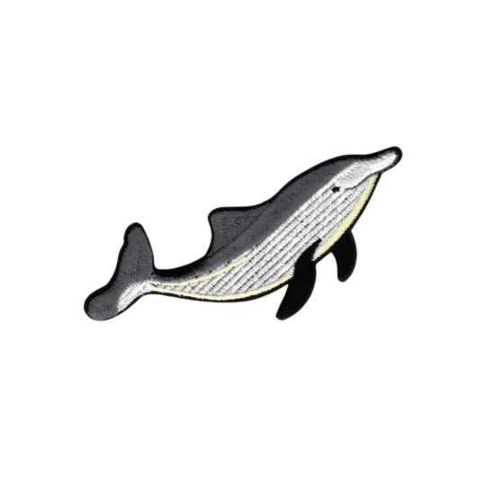 Add ocean flair to your gear with Laughing Lizards’ Single Dolphin Patches (2-Pack)—fish-shaped embroidered iron-on patches, perfect for sea animal collections or personalizing jackets, bags, and more.